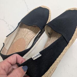 Soludos Women's Black and Cream Espadrilles